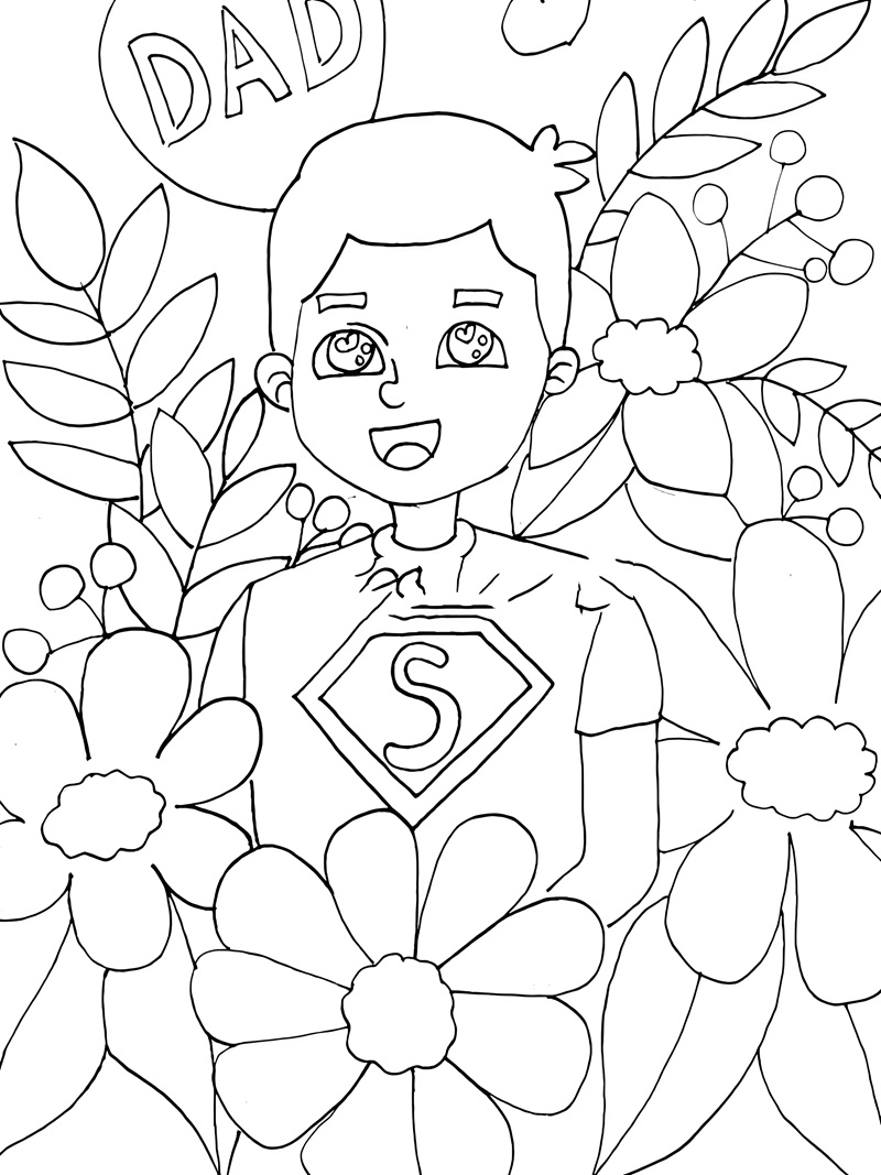 tranh tô màu superman 14