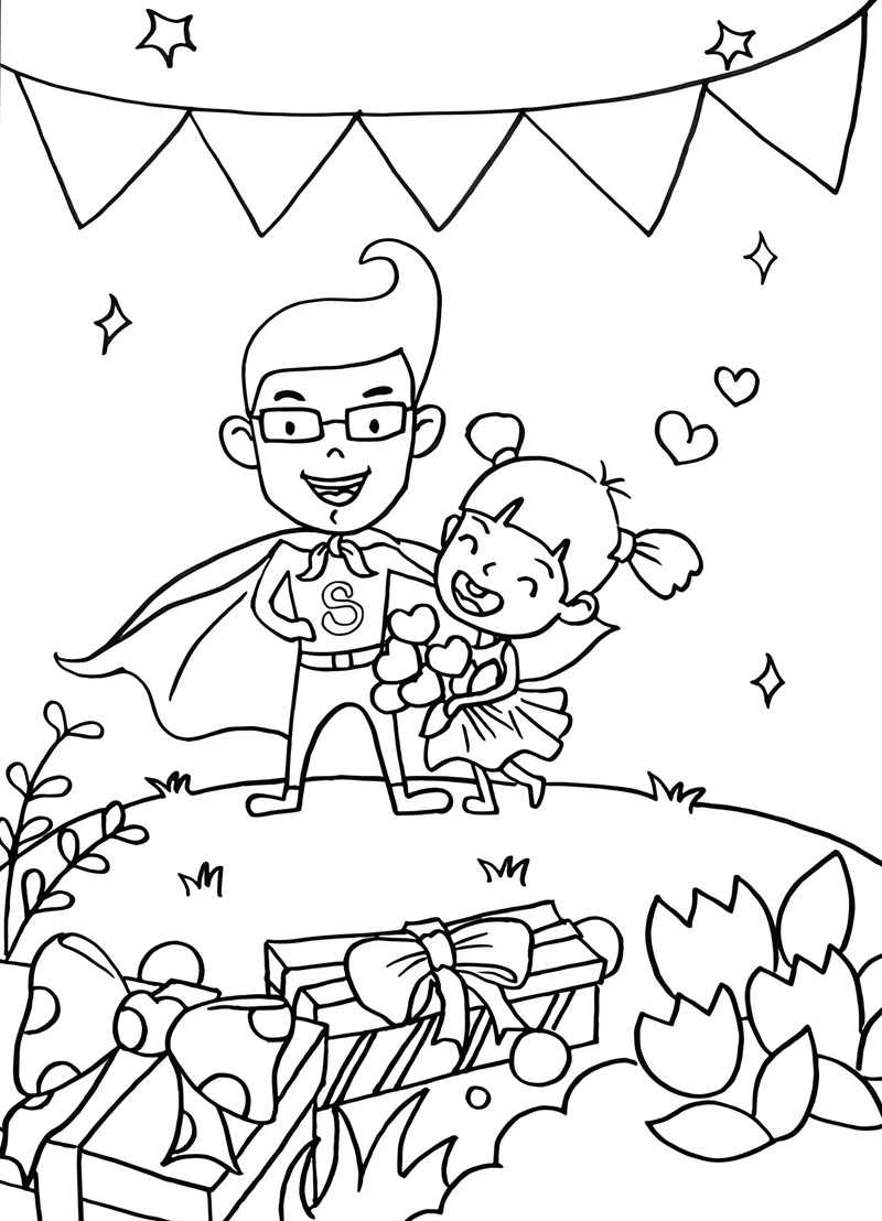 tranh tô màu superman 16