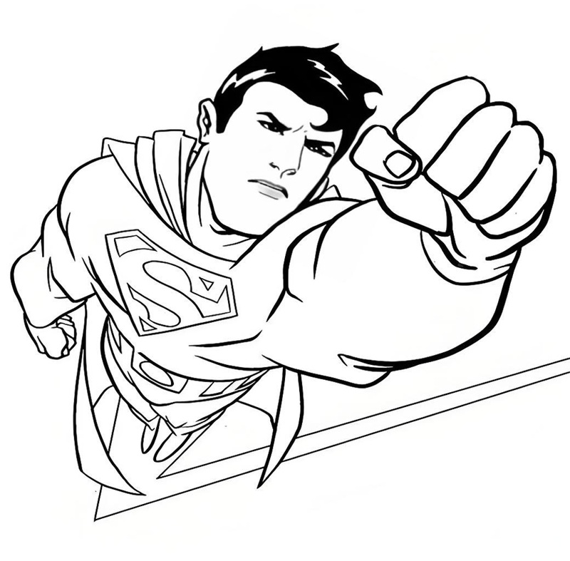 tranh tô màu superman 18