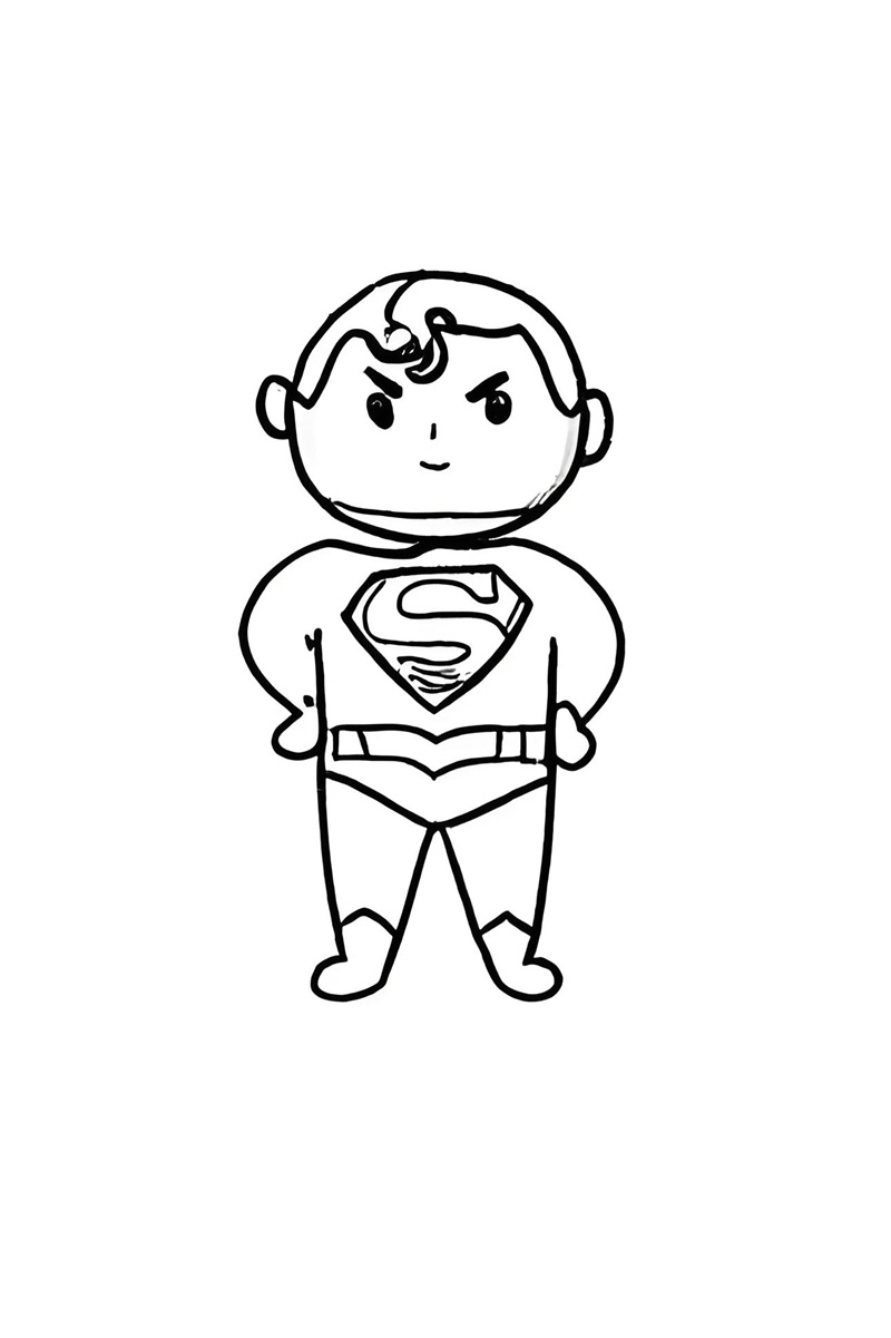 tranh tô màu superman 2