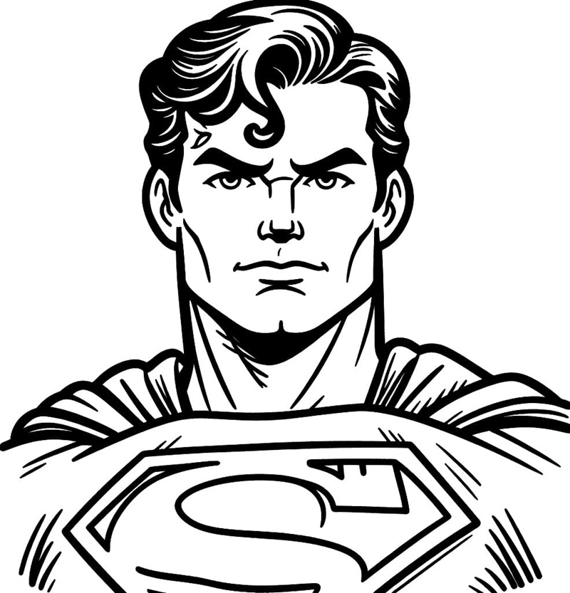 tranh tô màu superman 20