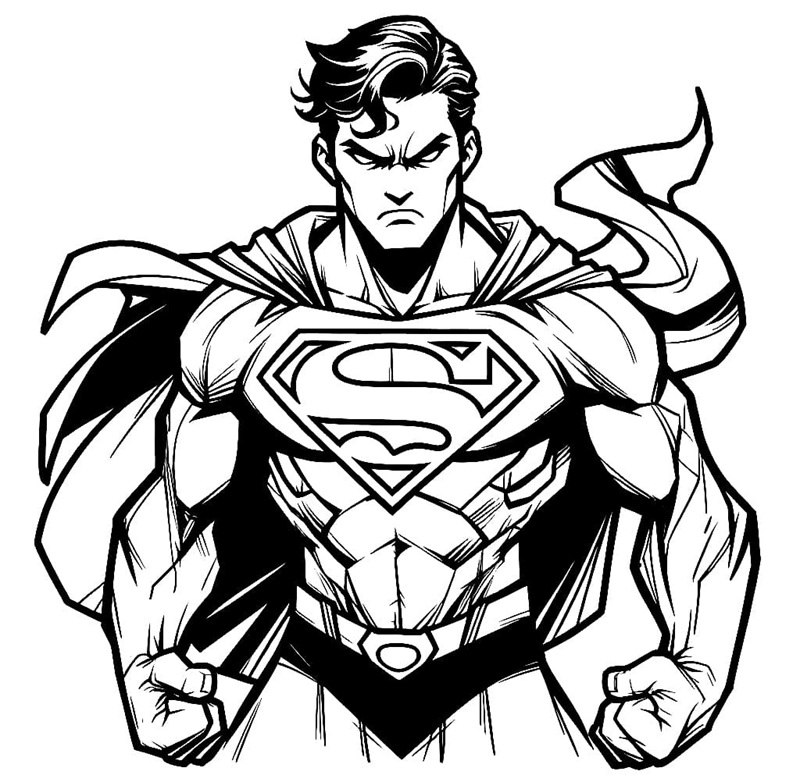 tranh tô màu superman 22