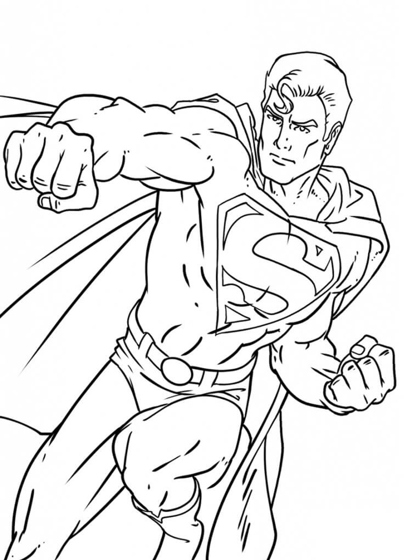 tranh tô màu superman 23