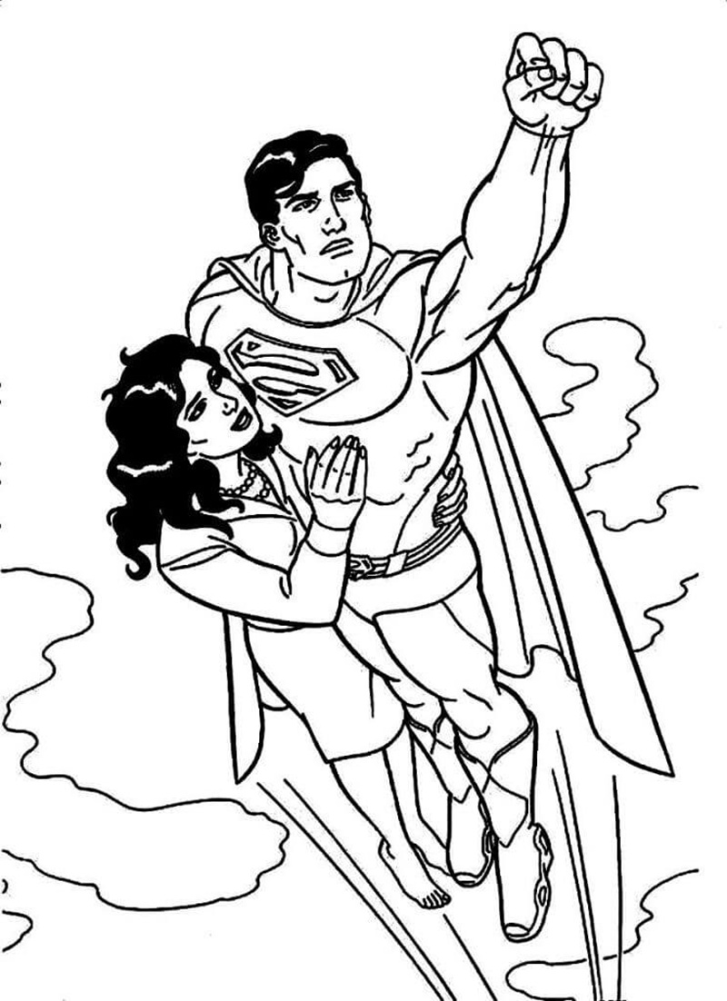 tranh tô màu superman 24