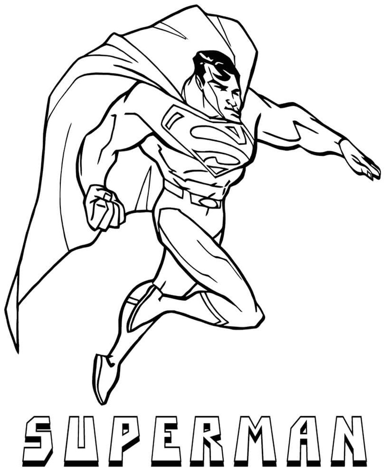 tranh tô màu superman 25