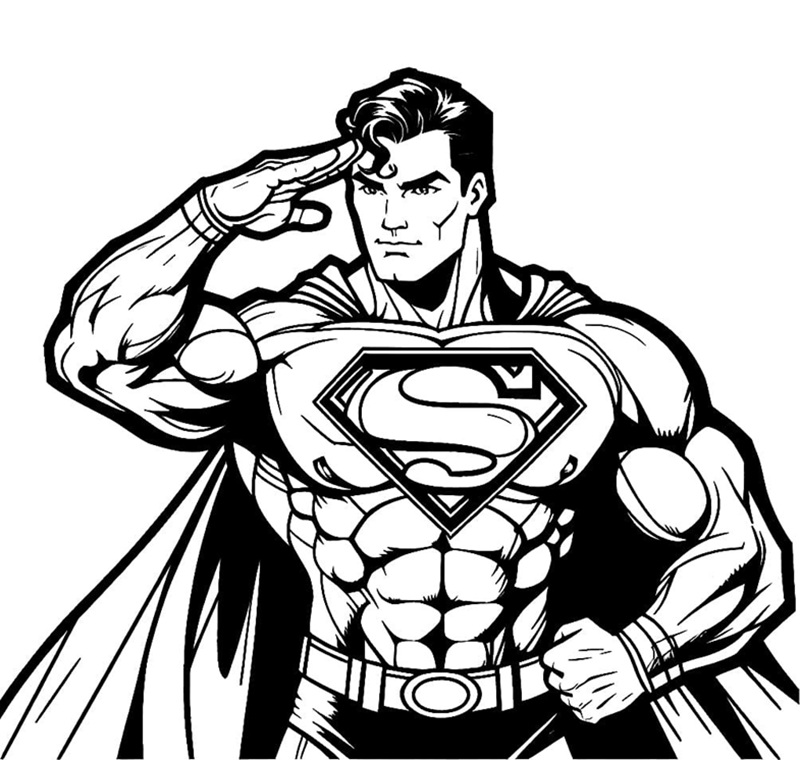 tranh tô màu superman 26
