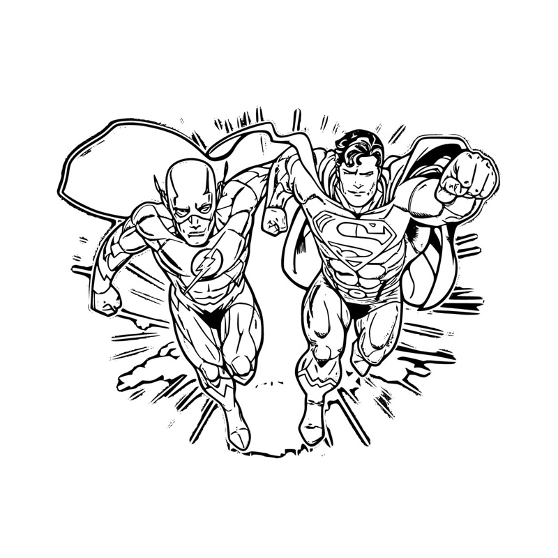 tranh tô màu superman 28
