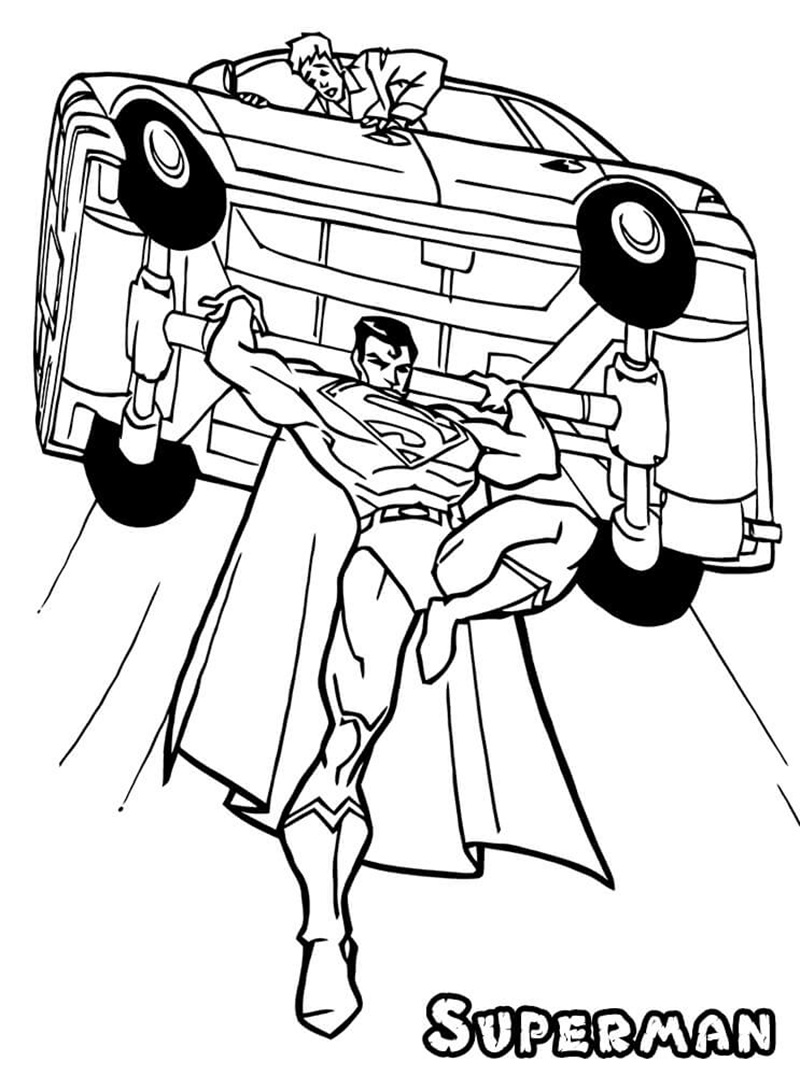 tranh tô màu superman 29