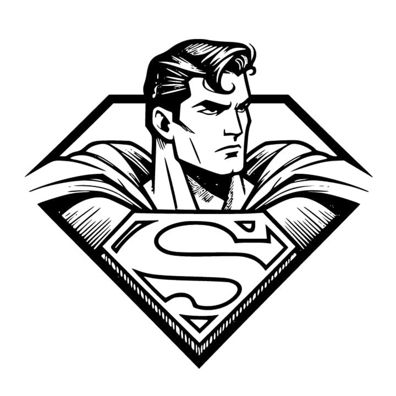 tranh tô màu superman 30