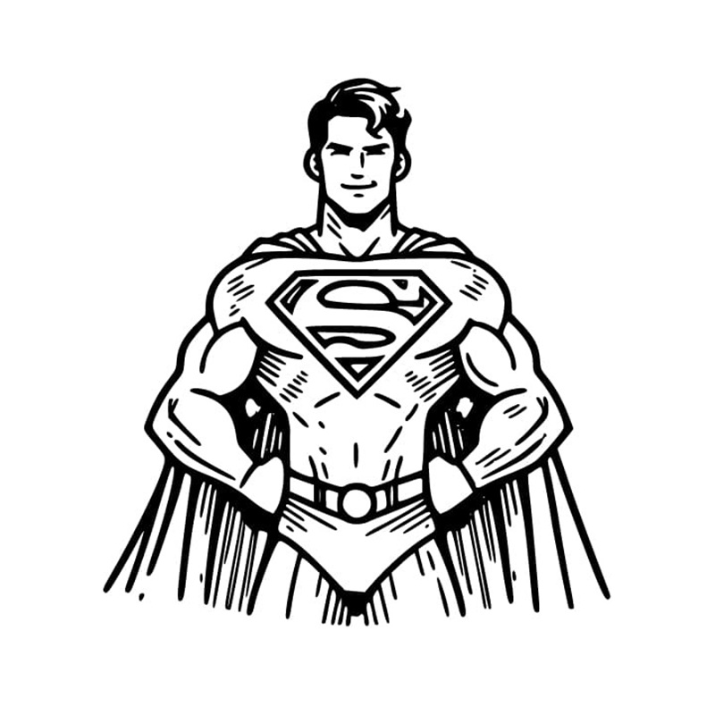 tranh tô màu superman 31