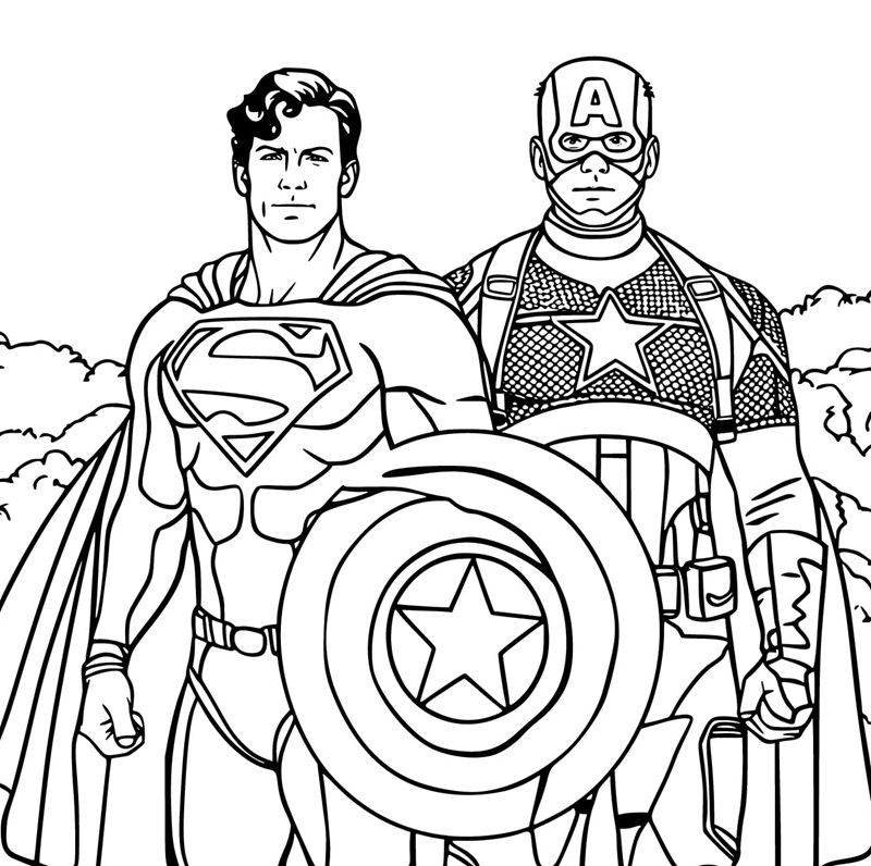 tranh tô màu superman 32