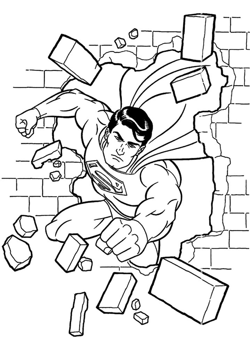tranh tô màu superman 35
