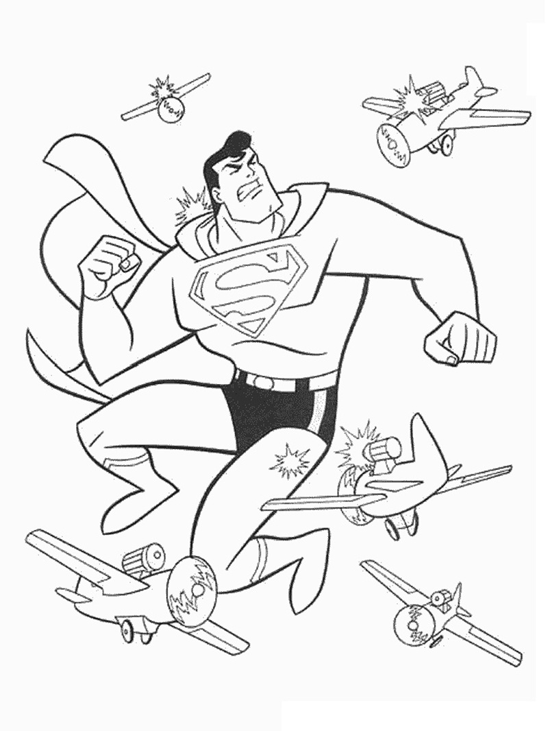 tranh tô màu superman 36