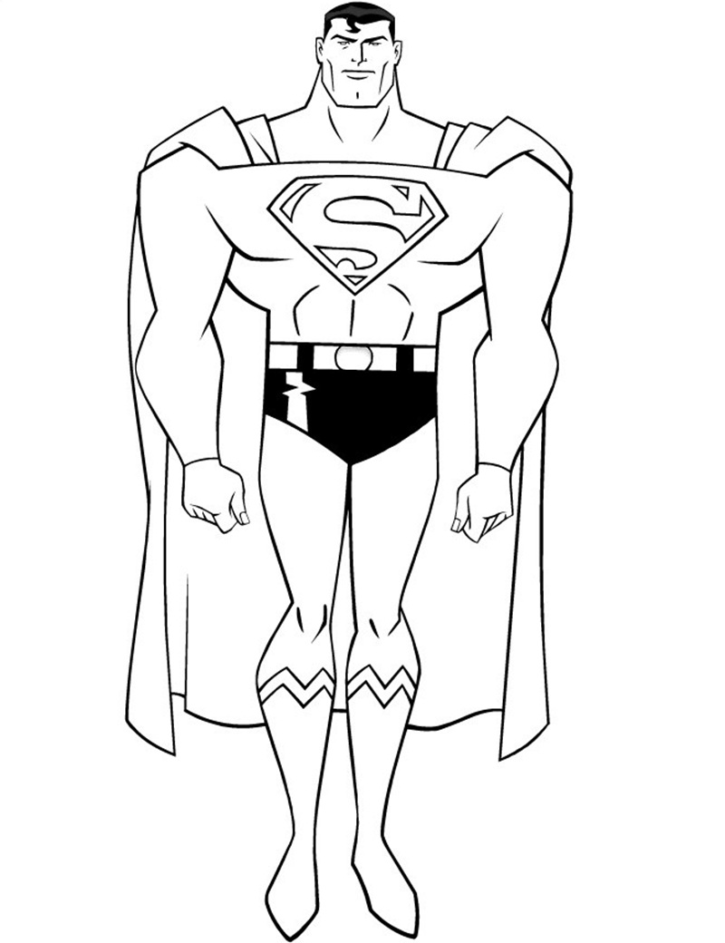 tranh tô màu superman 