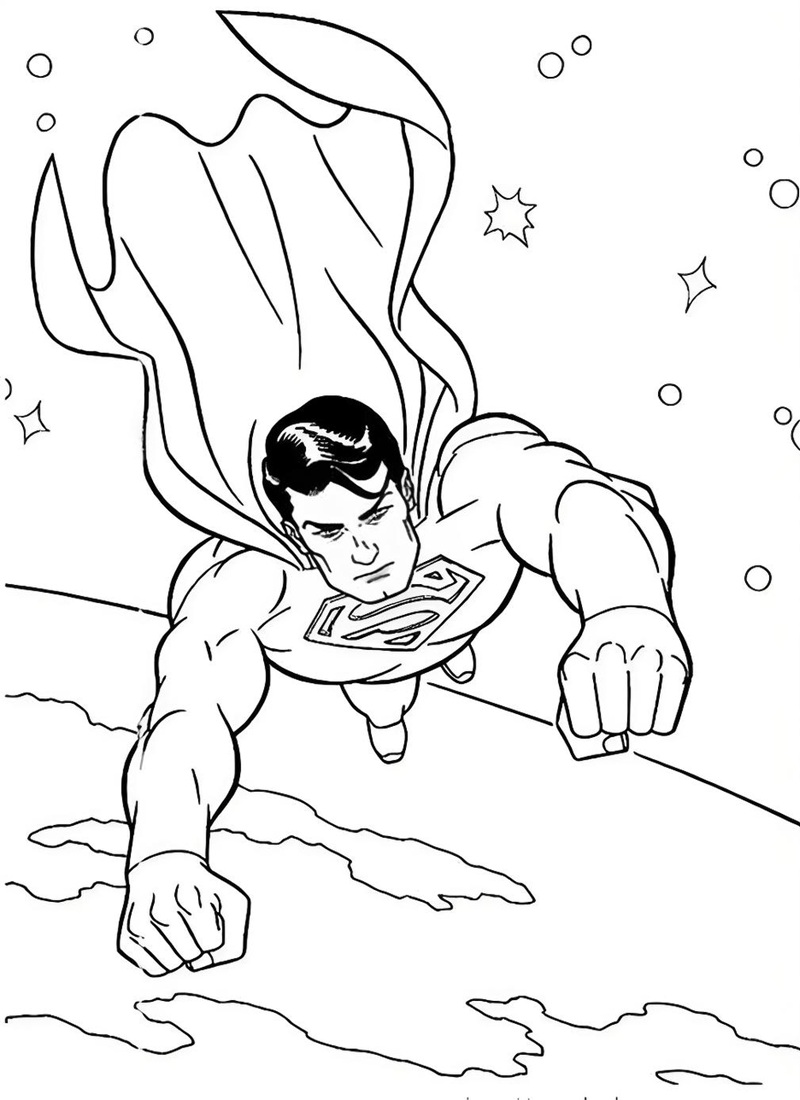 tranh tô màu superman 4