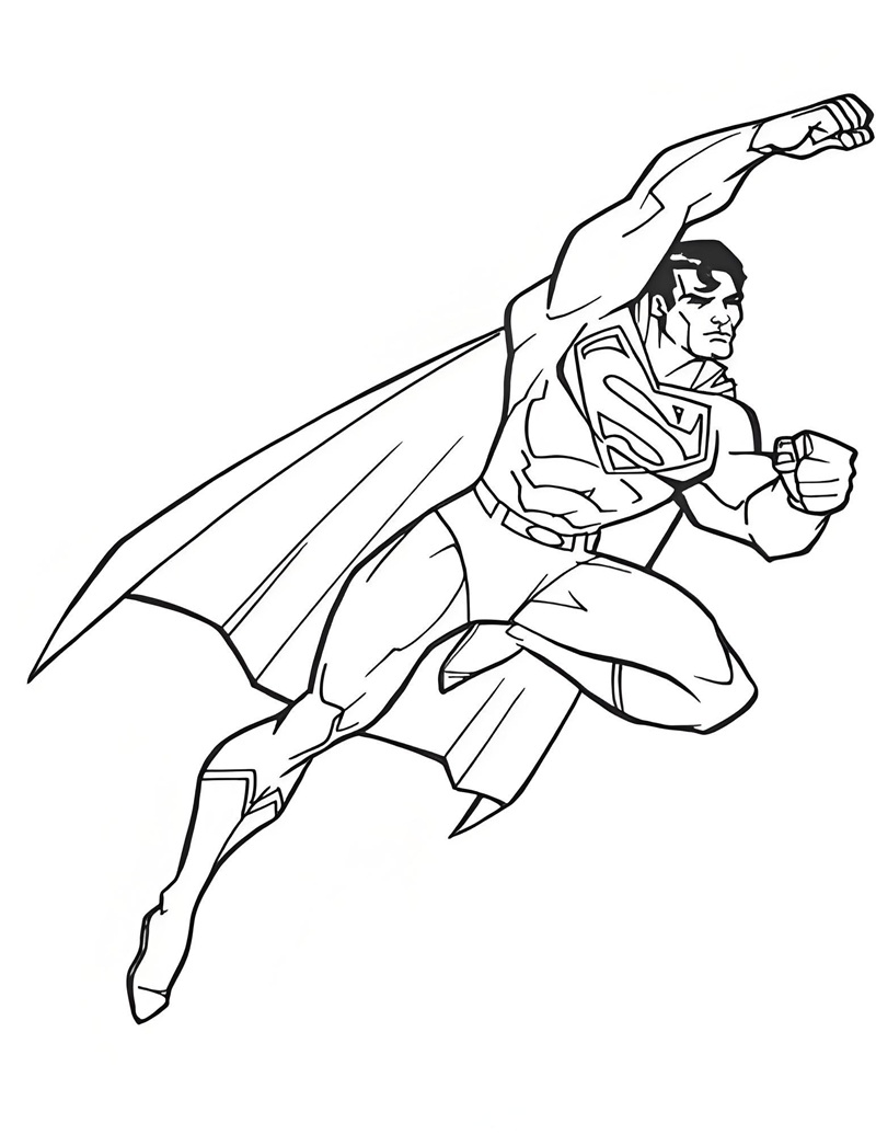 tranh tô màu superman 6 