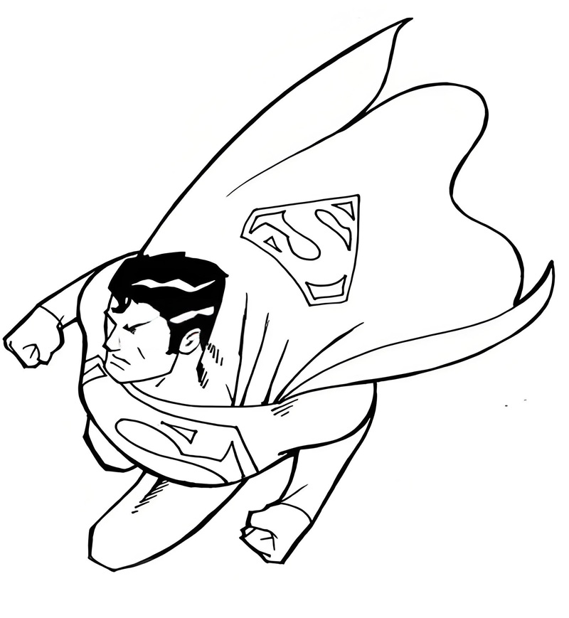 tranh tô màu superman 7