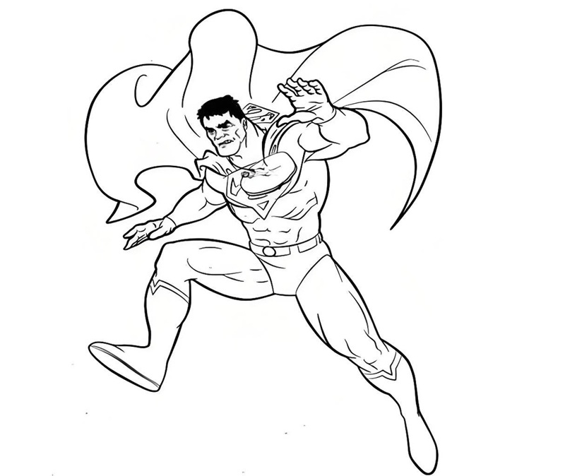 tranh tô màu superman 8