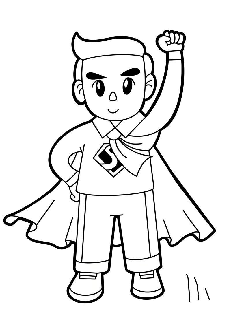 tranh tô màu superman 9