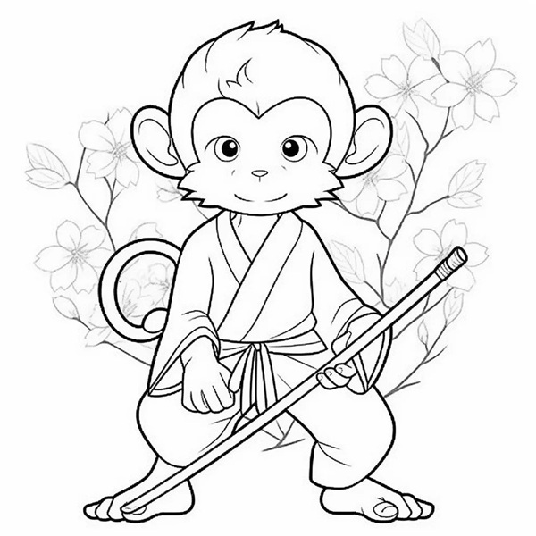 tranh tô màu tôn ngộ không 19