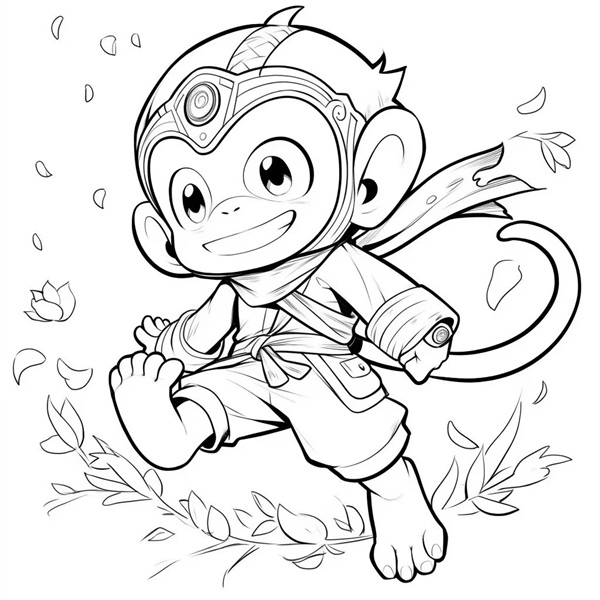 tranh tô màu tôn ngộ không 20