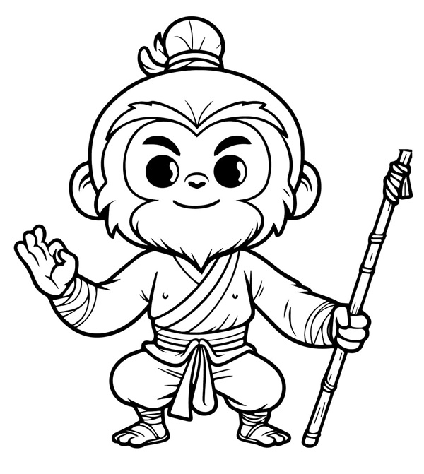tranh tô màu tôn ngộ không 35