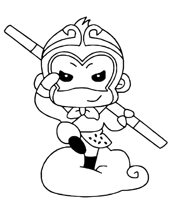 tranh tô màu tôn ngộ không 39