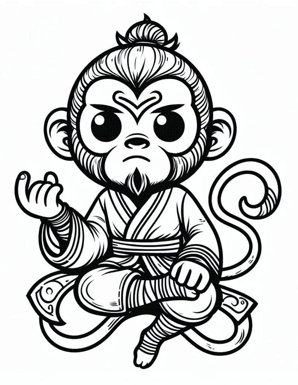 tranh tô màu tôn ngộ không 40