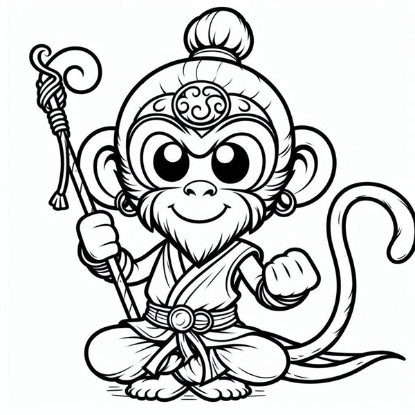 tranh tô màu tôn ngộ không 41