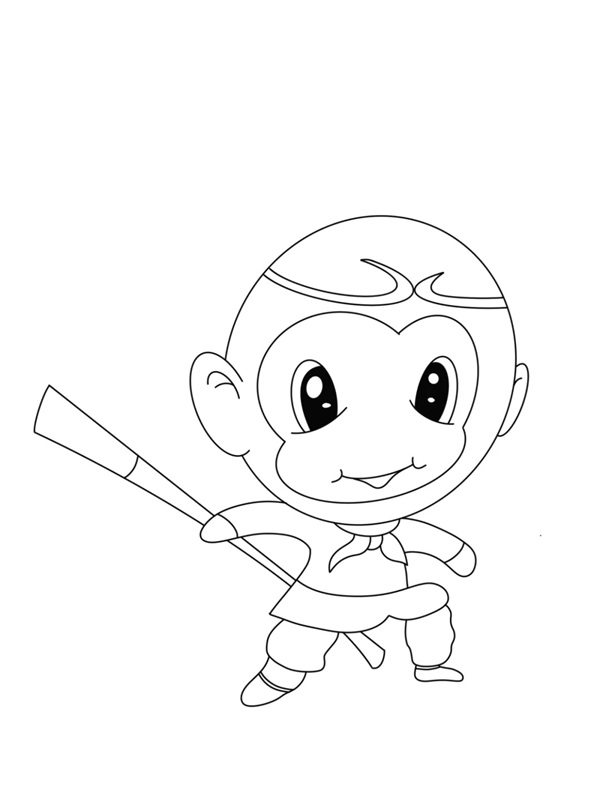 tranh tô màu tôn ngộ không 9