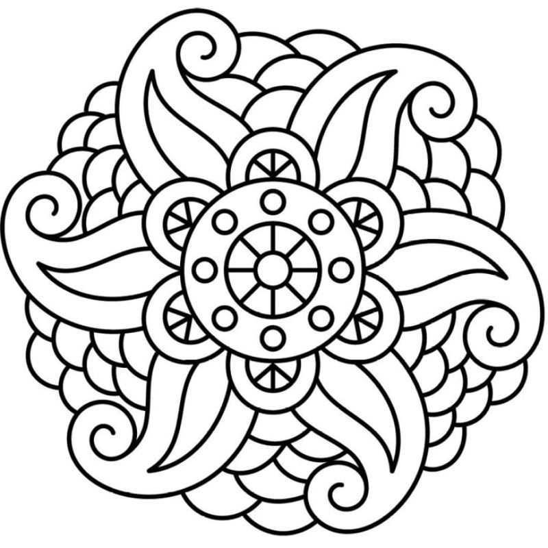 tranh tô màu trang trí hình vuông 6
