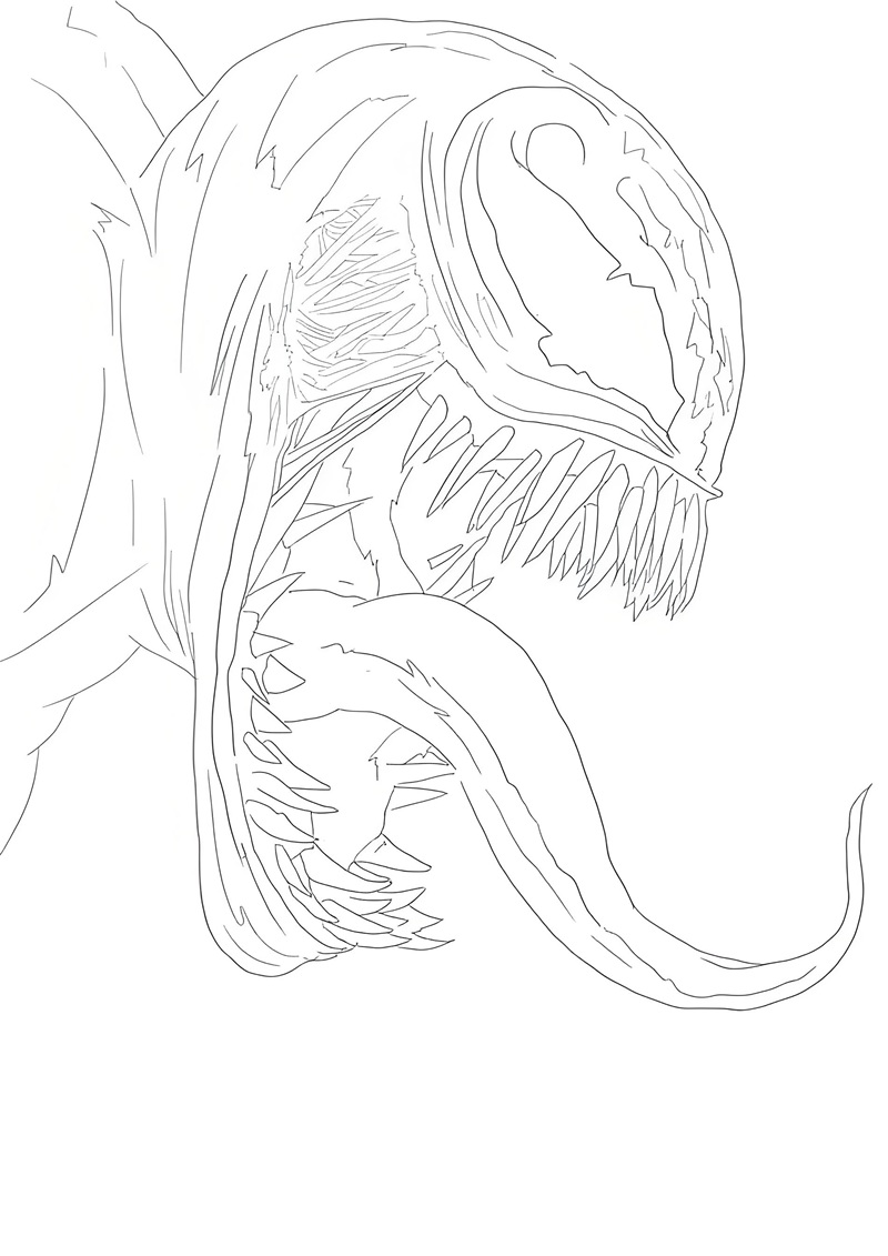 tranh tô màu venom  
