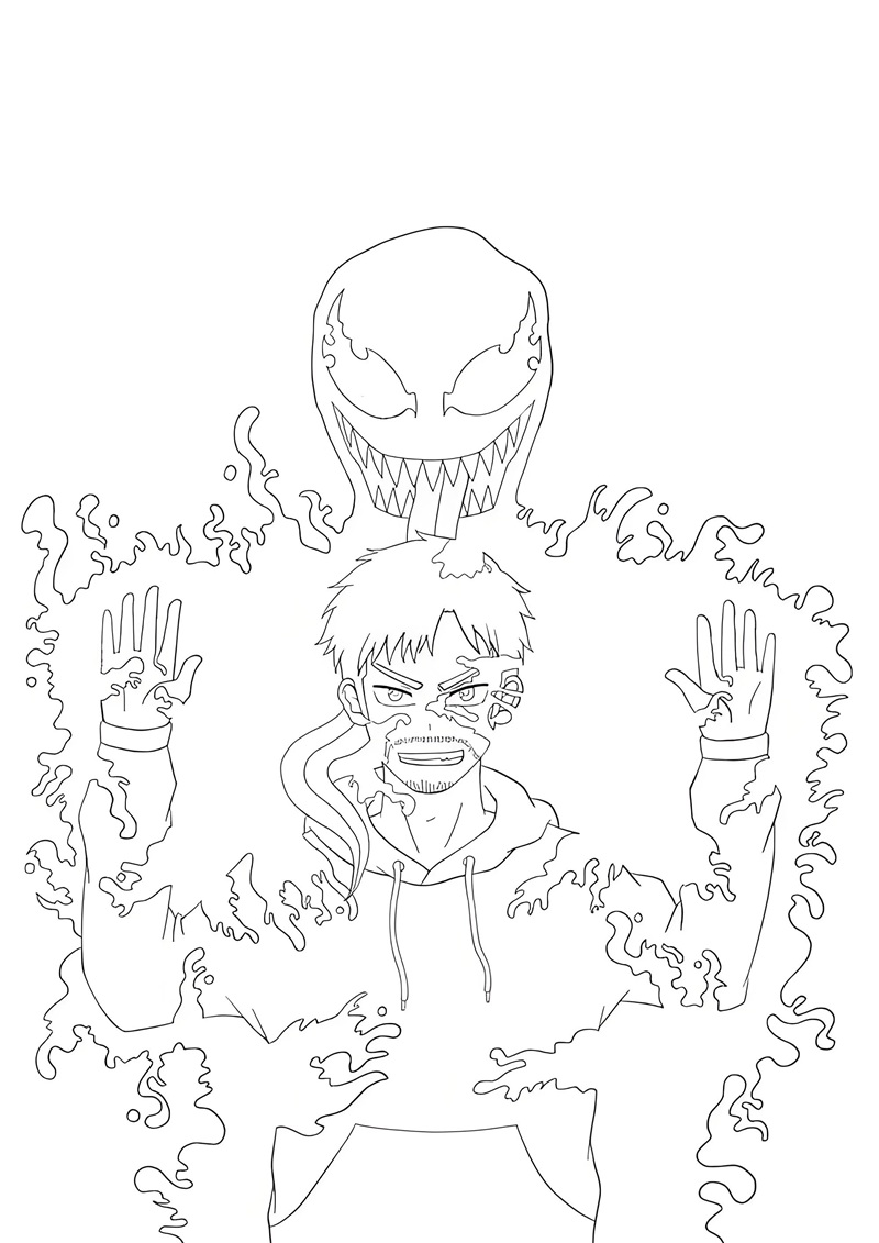 tranh tô màu venom 3