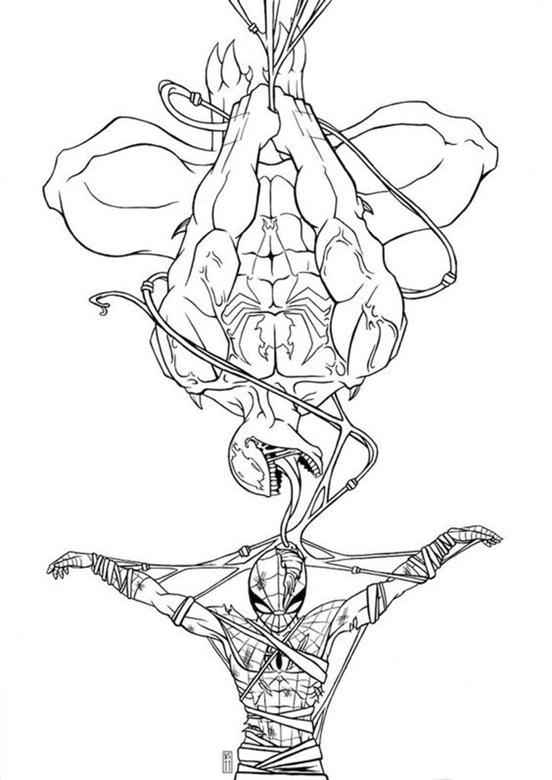 tranh tô màu venom 34