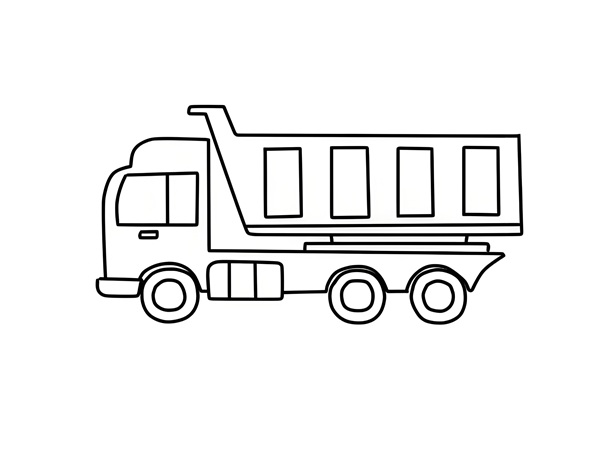 tranh tô màu xe chở rác 10