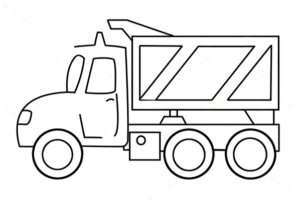 tranh tô màu xe chở rác 14