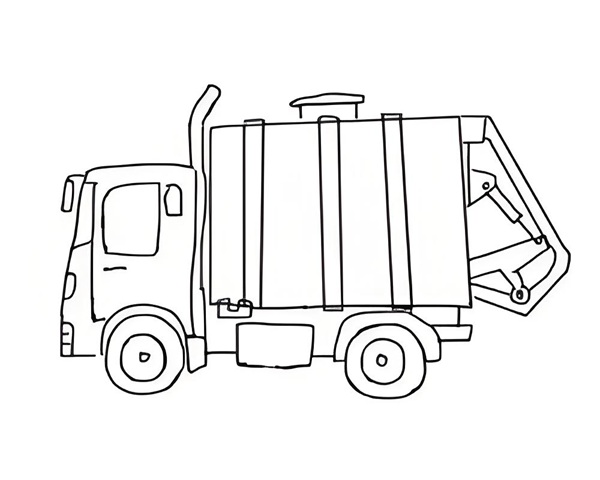 tranh tô màu xe chở rác 18