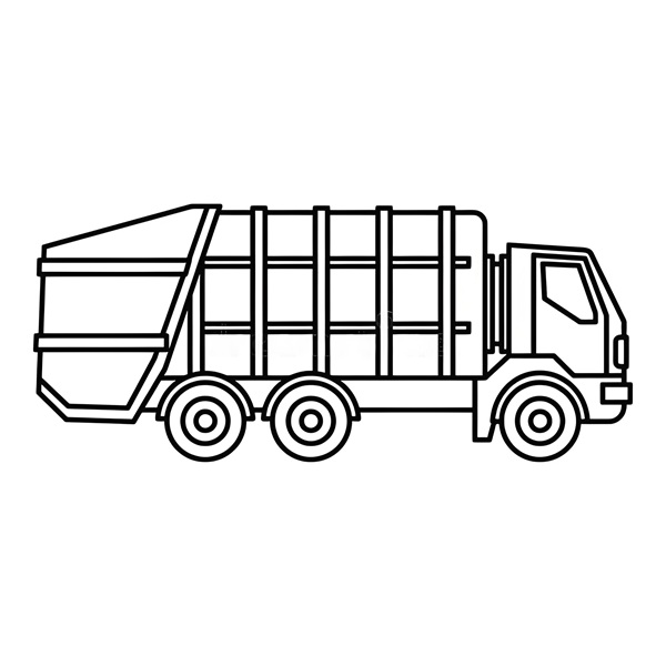tranh tô màu xe chở rác 19
