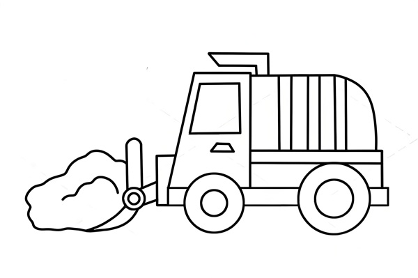 tranh tô màu xe chở rác 24