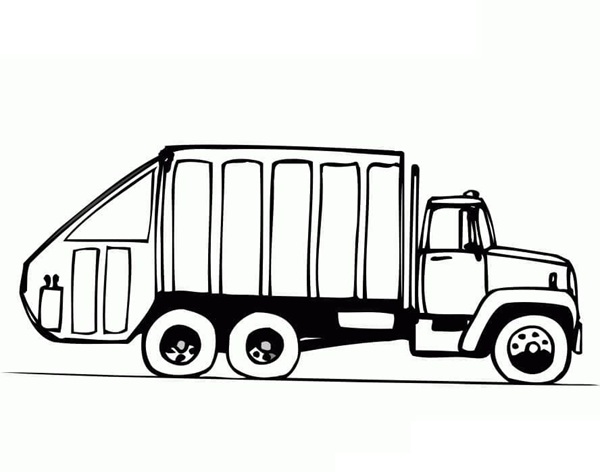 tranh tô màu xe chở rác 27