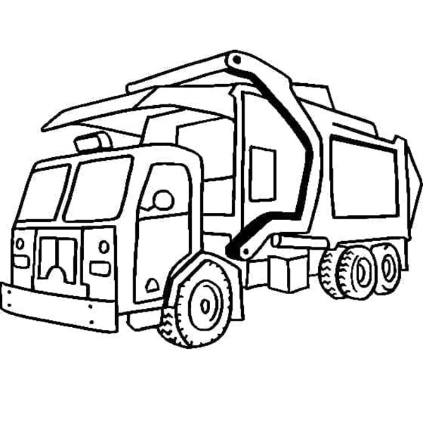 tranh tô màu xe chở rác 32