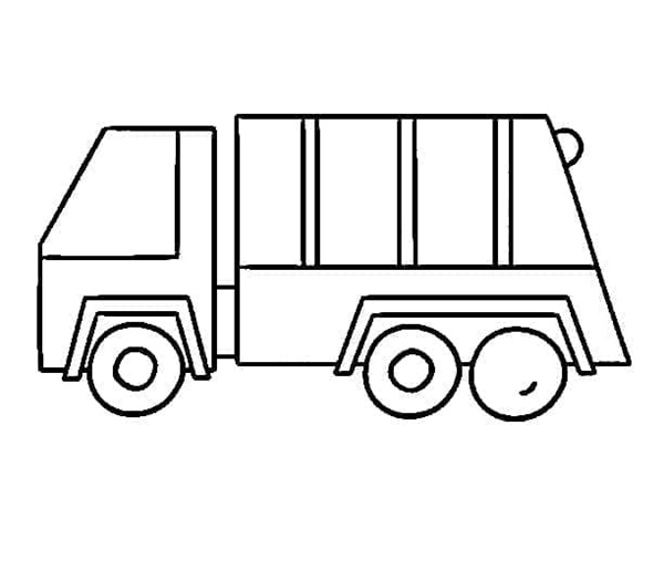tranh tô màu xe chở rác 33