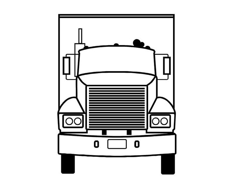 tranh tô màu xe container 19