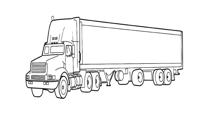 tranh tô màu xe container 21