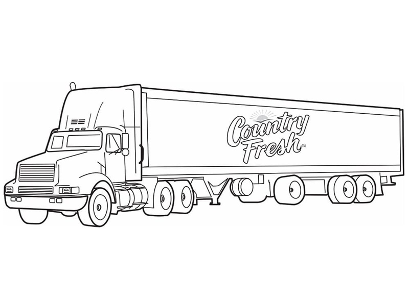 tranh tô màu xe container 26