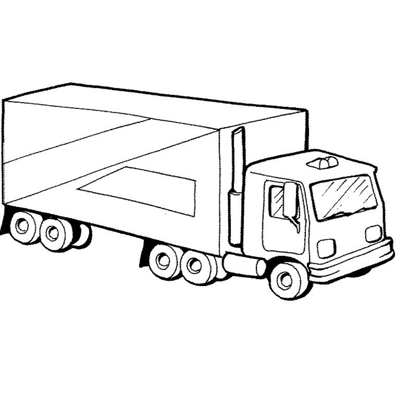 tranh tô màu xe container 4