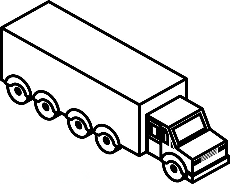 tranh tô màu xe container 5