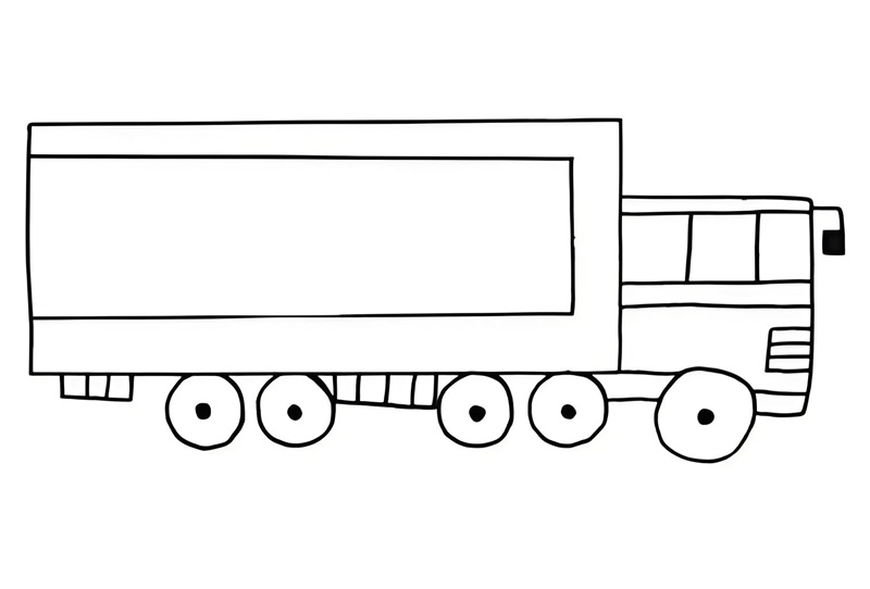 tranh tô màu xe container 6