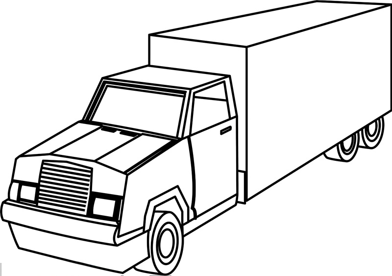 tranh tô màu xe container 7