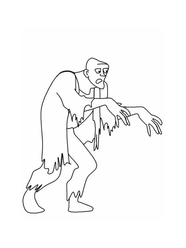 tranh tô màu zombie 11